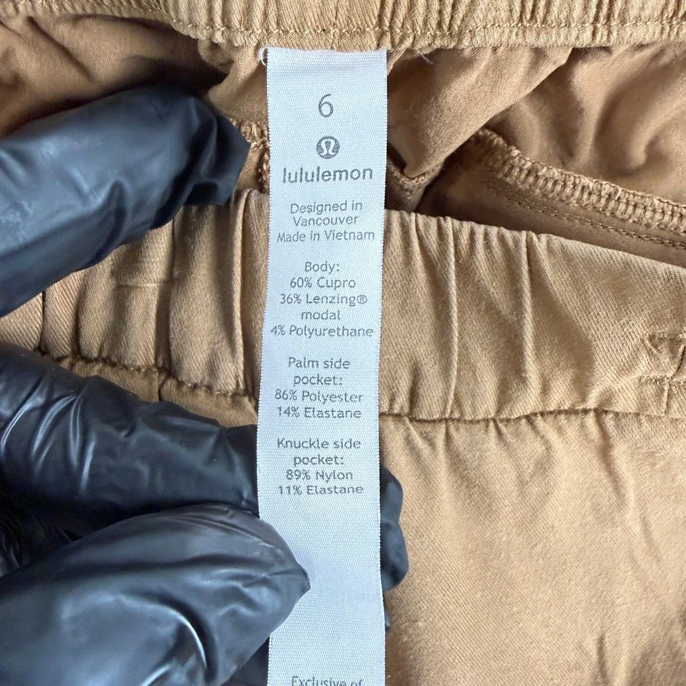 Lululemon Jogger Pants Womens 6 Brown Elastic Waist Drawstring Pockets Gym Yoga - Picture 12 of 14
